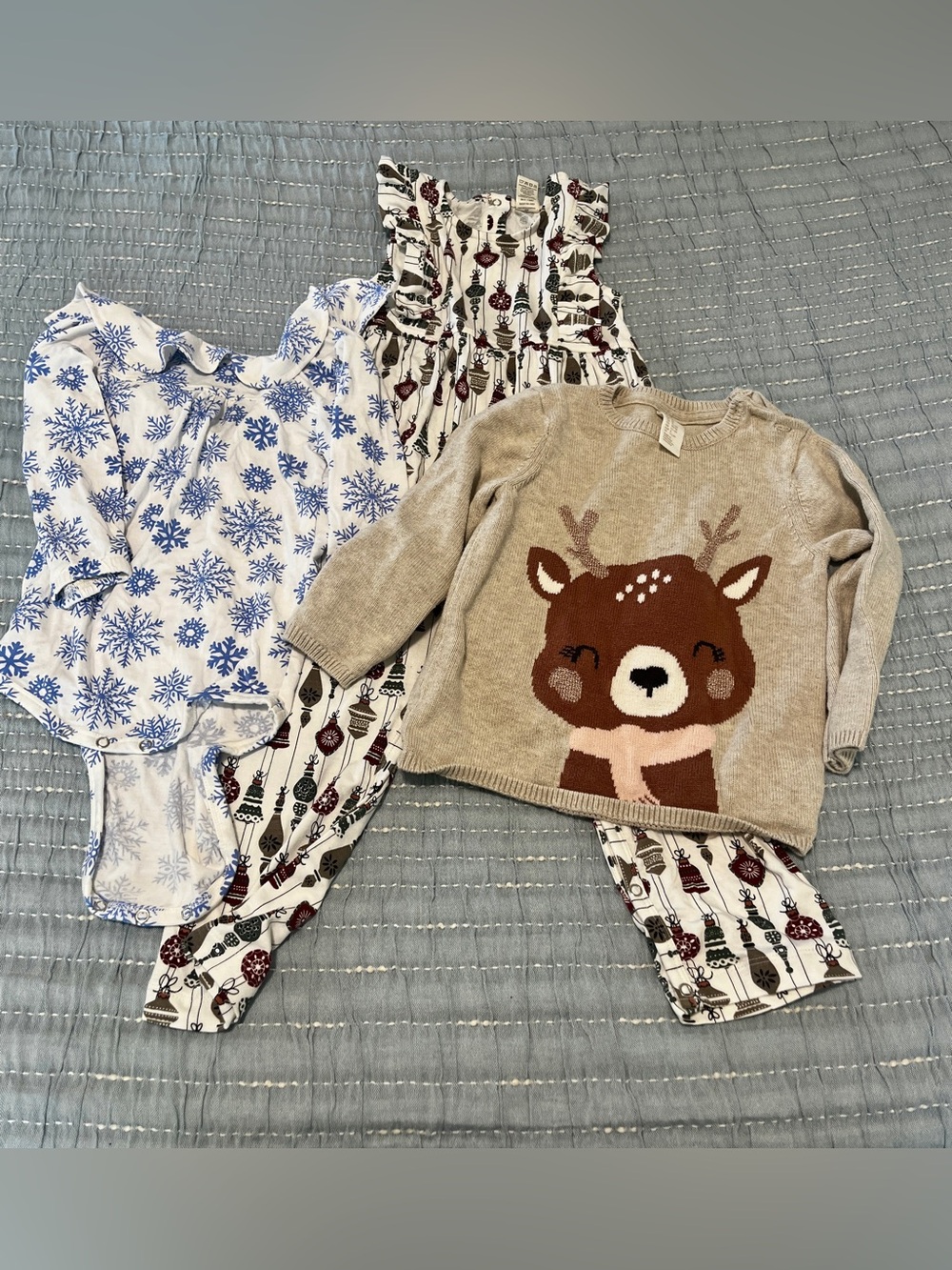 kate quinn and H&M 2t Girls Holiday Winter Bundle, Cotton and Bamboo